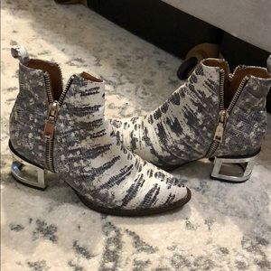Jeffrey Campbell Boone Snakeskin Boots